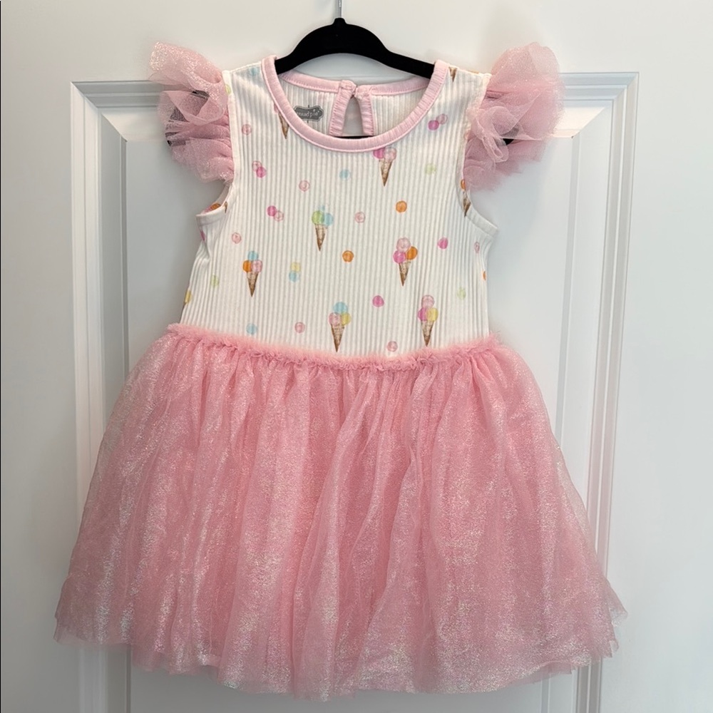 Mud Pie Pink Tulle Ice Cream Dress NWOT